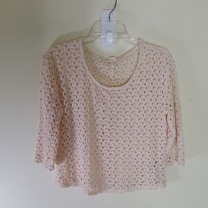 Staring At Stars Women's Cream Crochet Top Size XS
